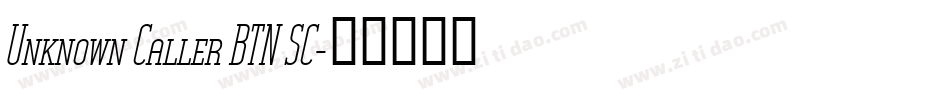 Unknown Caller BTN SC字体转换